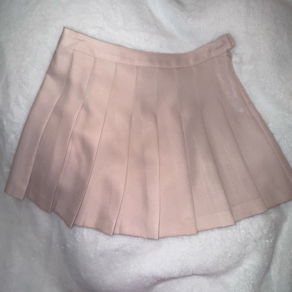 Forever 21 Pink Pleated Skater Mini Skirt